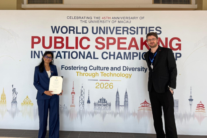 Vasantha Subramanian was supported by CLE lecturer Martin Eastwood throughout the competition 