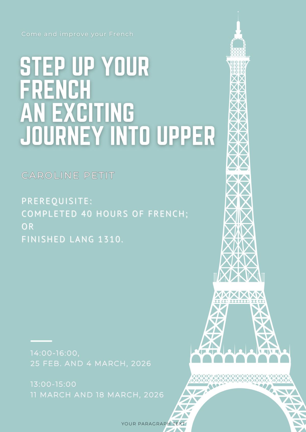Step up your French An Exciting Journey into Upper